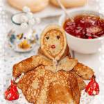 Чучело из блинов на Масленицу